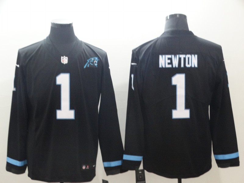 Men's Carolina Panthers #1 Cam Newton Black Jersey